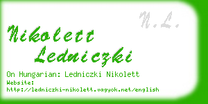 nikolett ledniczki business card